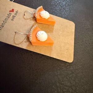 Pumpkin Pie Slice Earrings
